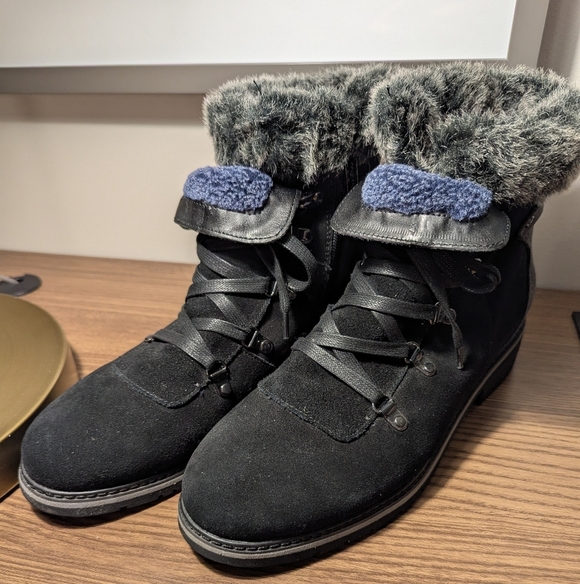 Blondo Leather Waterproof Insulated Winter Boots Black & Gray Women's Sz 12 - Picture 7 of 12